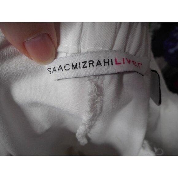 QVC Isaac Mizrahi Live crop capri pants  Woman 20W plus size white zip at leg - Picture 6 of 6